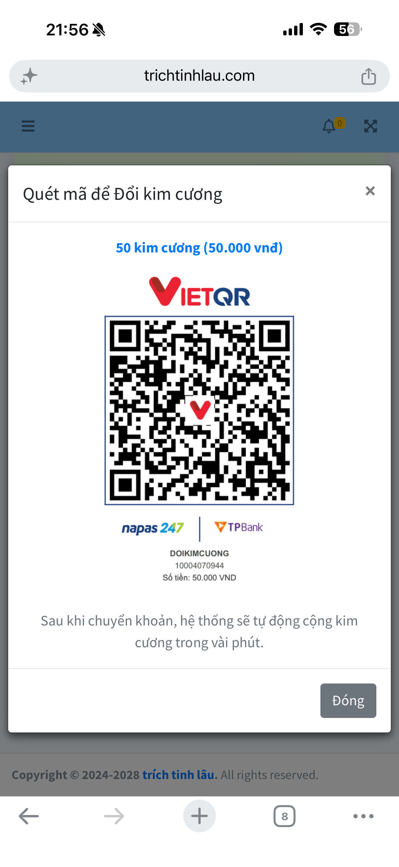Donate ủng hộ người đăng